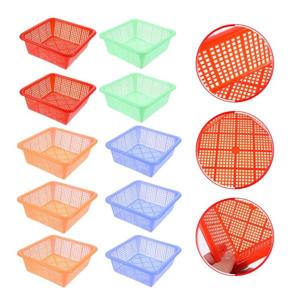 

storage baskets 10pcs square shape (mixed color)