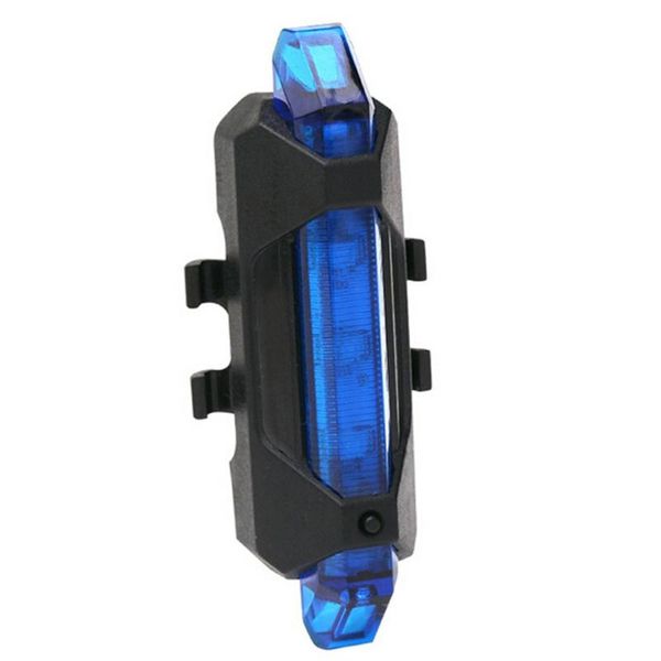 

bike lights waterproof usb rechargeable 4 modes high brightness led rear tail light back lamp (blue)