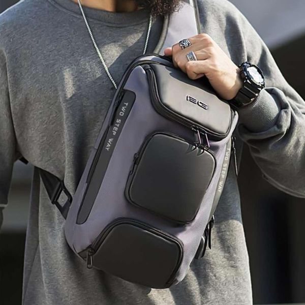 

backpack 15.35 inch men's anti-theft chest crossbody bag shoulder casual daypack usb charging computer school business backpacks