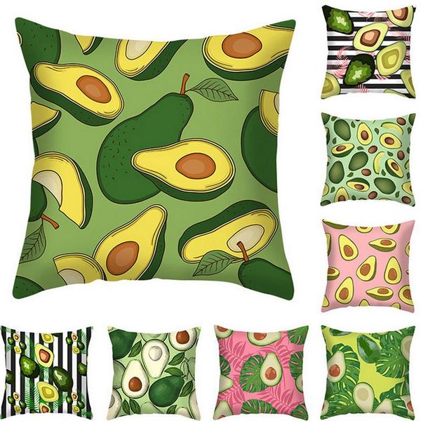 

pillow case throw covers creative cute avocado square pillowcase cushion cover home couch decoration 45 x 45cm