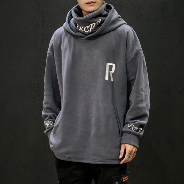 

spring and autumn sweater outer hooded solid color men's cardigan sports fce coat, Black