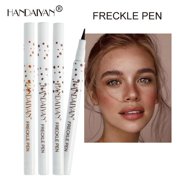 NUOVO ARRIVATO HANDAYAN Penna Lentiggine Realistica Naturale Morbida Marrone 4 Colori Penna Lentiggine Eyeliner Trucco Dot Spot Crea il Look Baciato dal Sole Più Senza Sforzo