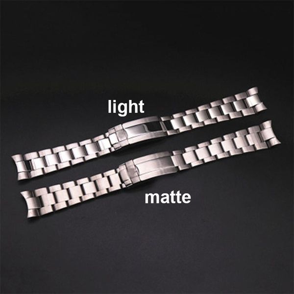 

watch bands accessories bracelet for -able water ghosts waterproof series with folding buckle men's steel strap band 20mm, Black;brown