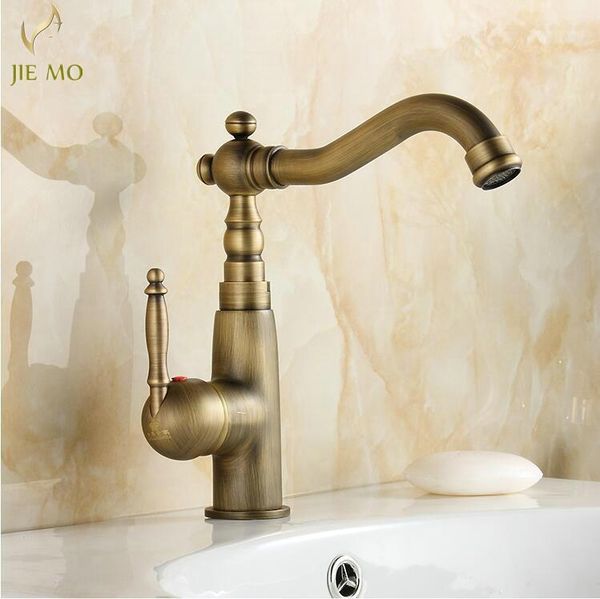 

bathroom sink faucets kitchen taps/cozinha/faucet antique brass swivel spout faucet single handle vessel mixer tap jm1481