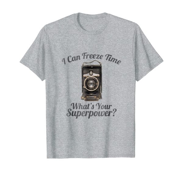 

i can e time whats your superpower camera tee, White;black