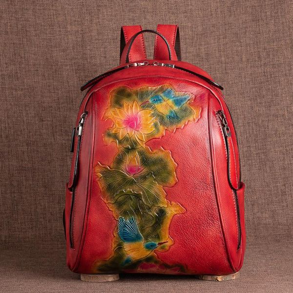 

school bags autumn 2021 leather backpack for women