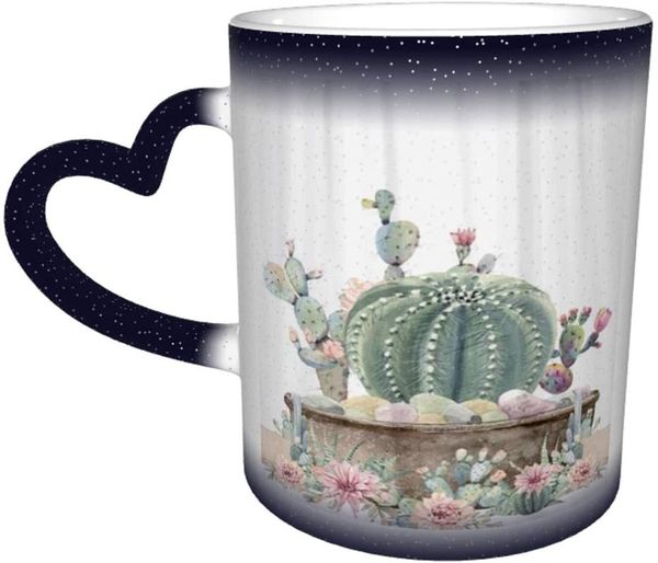 

mugs mug coffee cup cactus ceramic thermochromic tea starry novel