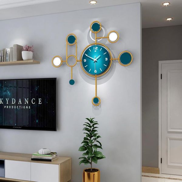 

nordic light luxury wall clock living room modern simple fashion home decoration art clock personality creativity wall