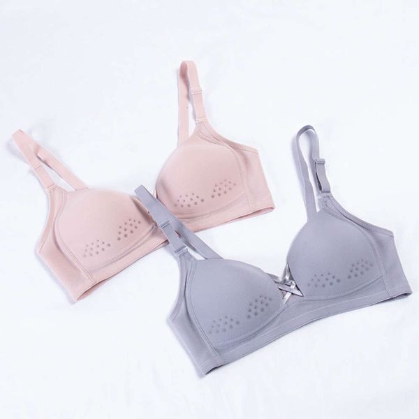 

summer bra cross ribbon underwear no steel ring gathered comfortable breathable porous, Red;black