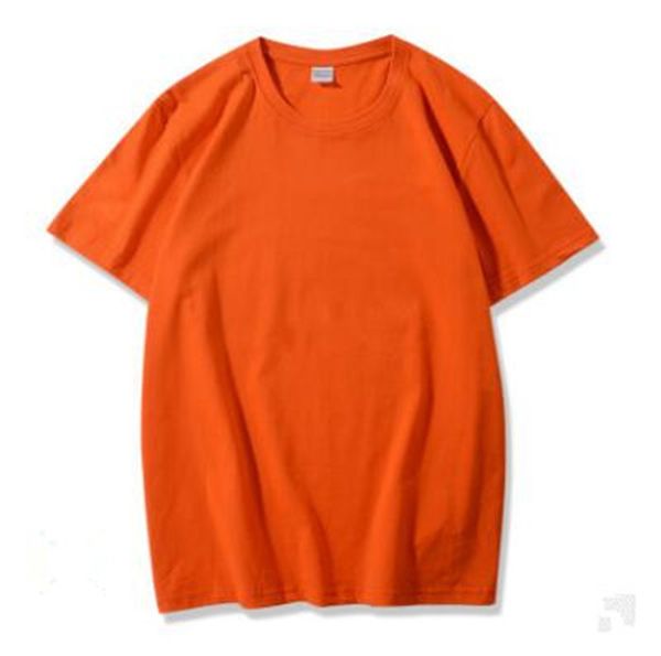 

2021 mens tees summer sleeve t-shirt round neck cotton shirt plain loose, Black
