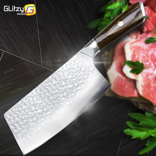 

kitchen knife chinese 7 8 inch ceaver forged stainess stee 1-2pcs set fu tang chef butcher chopping meat sicer santoku