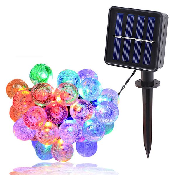 

2021 new 20/30/50100/200 crystal ball energy from lamp led string fairy lights solar garland garden christmas decoration to outdoor 7h7p