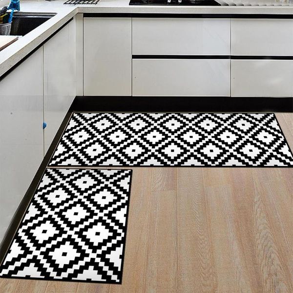

carpets 2pcs rectangle non-slip soft floor mat water absorbing rug for home bathroom kitchen