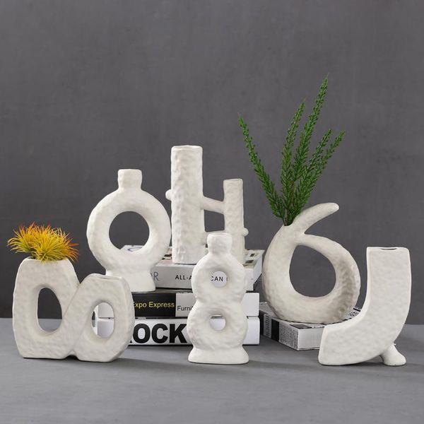 

vases nordic ins ceramics vase home decoration ornaments white vegetarian ceramic flower pot art decorations crafts gifts