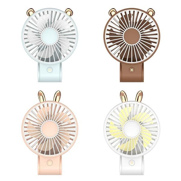 

electric fans 270 degree adjustable bear mini usb foldable handheld fan easy to carry small with hanging rope summer cooling