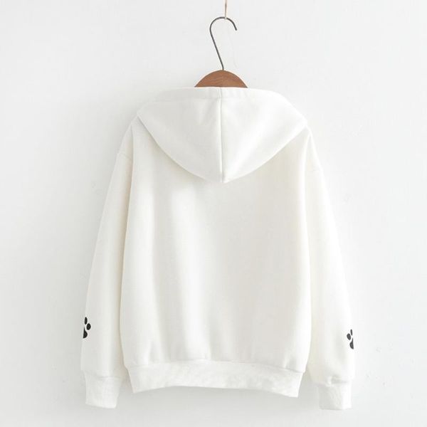 

women's hoodies & sweatshirts fashion women cat printing shirt long sleeve sweatshirt casual loose blouse warm comfy, Black