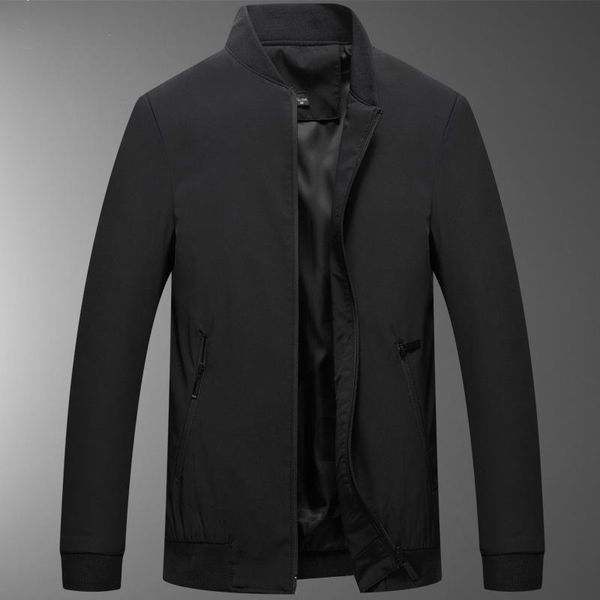 

men's jackets 2021 business jacket middle-aged spring and autumn casual baseball uniform, Black;brown