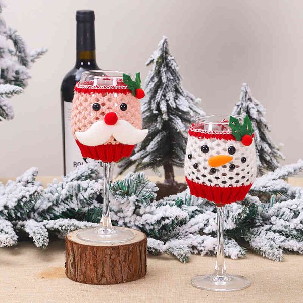 

mingguan new wool cup bottle cover old man snowman christmas table decoration