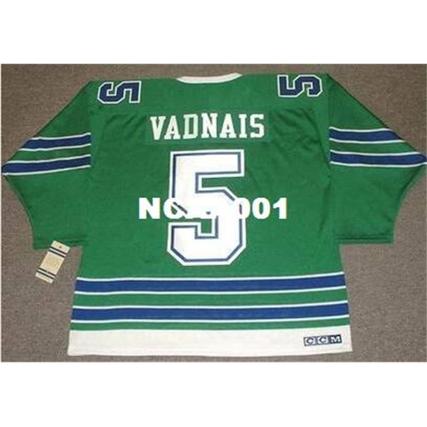 

001s #5 carol vadnais oakland seals 1968 ccm vintage home hockey jersey or custom any name or number retro jersey, Black