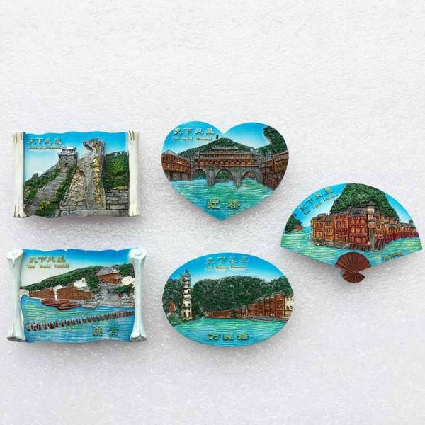 

fridge magnets china 3d ancient city of phoenix tourist souvenirs refrigerator magnetic stickers travel gifts