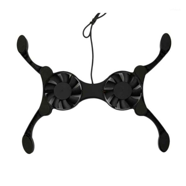 

foldable usb cooling fan mini notebook double cooler pad for 14 inch lap notebook1