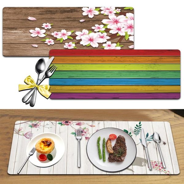 

mats & pads kitchen placemat leather oil-proof heat-resistant non-slip texture coffee cup mat casserole tableware pad