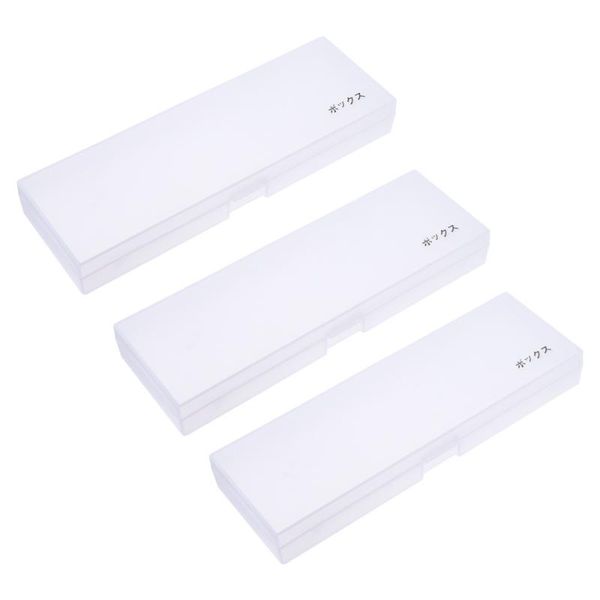 

storage drawers 3pcs transparent pen box portable painting brush holder case
