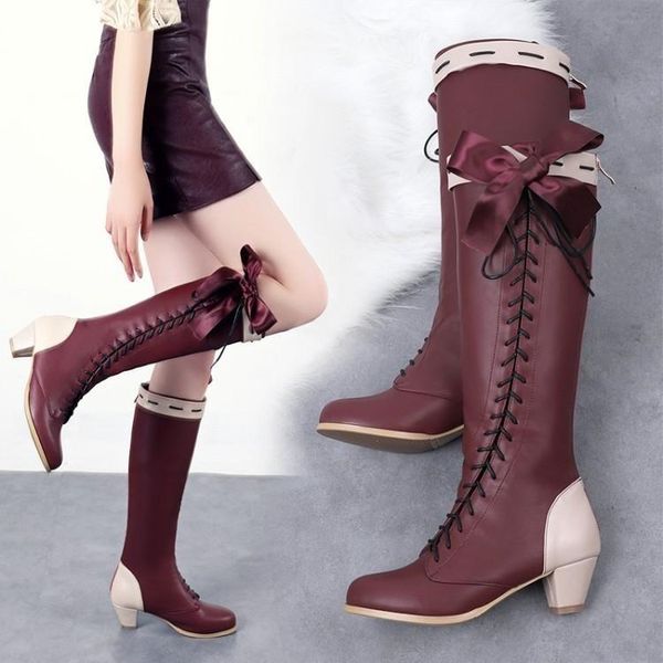 

boots eternal violet's garden violet eve gaden cos beijing crape myrtle orette cosplay shoes booties woman womens, Black