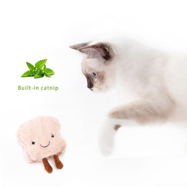 

cat toys pet plush toy modeling anti-bite chewing training cartoon food interactive play mint and dog supplies