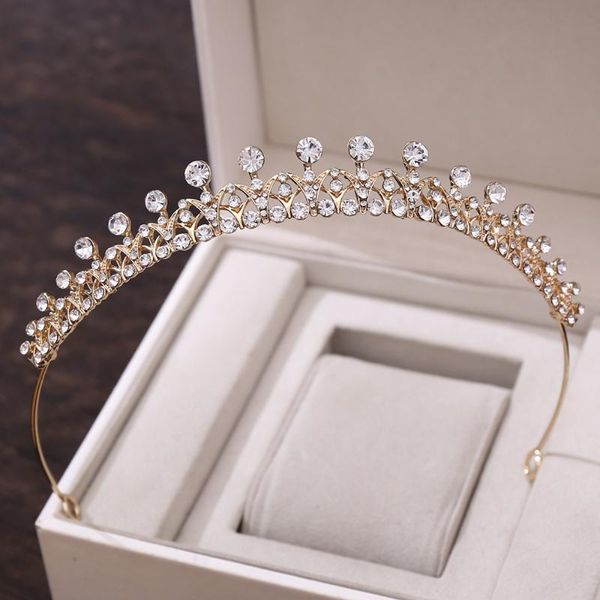 

hair clips & barrettes wedding crown for bridal headpiece gold baroque crystal tiaras bride crowns women accessories, Golden;silver
