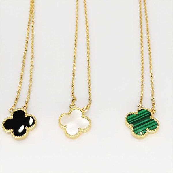 

24k gold plated ornament beautiful pendant lucky four leaf clover necklace, Silver