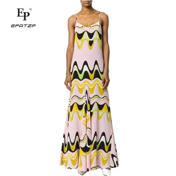 

casual dresses efatzp lady bohemia fashion, beautiful print, elastic, slim, long spaghetti strap silk dress, Black;gray