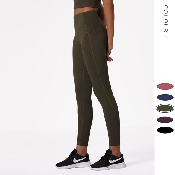 

woman stretch tight running sports fitness pants high waist abdomen was thin pockets peach hip yoga pants leggings sport fitness, White;red