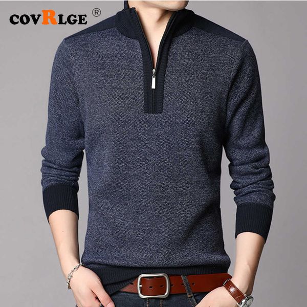 

cashmere sweater men clothes spring autumn winter thick warm wool pullover casual zipper turtleneck pull homme mzm063 210909, White;black