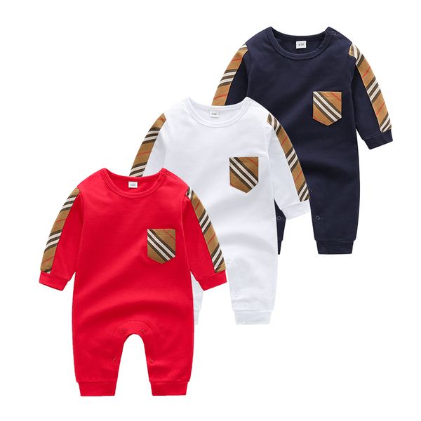 

aby sports rompers crewneck versatile newborn long sleeved jumpsuit boys girls spring autumn clothes b baby pajamas, Blue