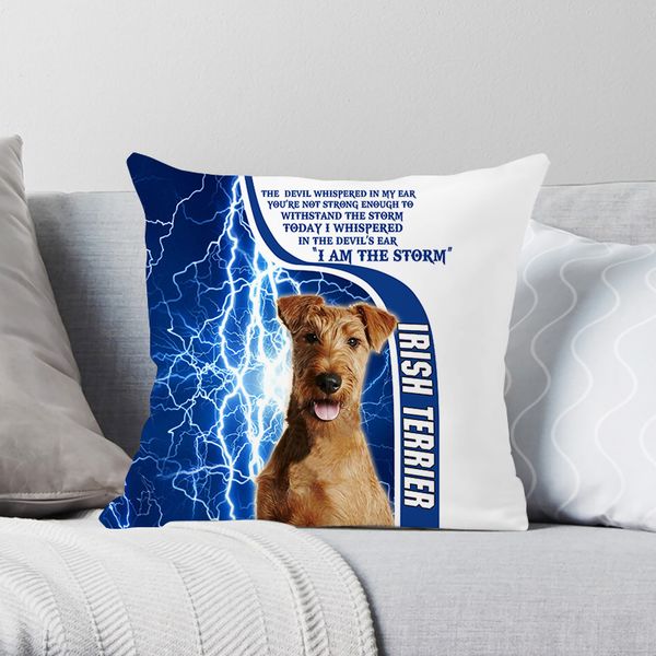 

cloocl animals pillowcase 3d graphics welsh terrier blue lightning stitching cover bed pillowslip car sofa home decor pillow case