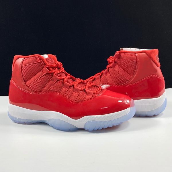 

designer shoes basketball hight cut 11s white red outdoor sports training running sneakers for men 378037-623 with original box