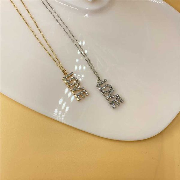 

pendant necklaces love letter pendants cubic zirconia jewelry cz crystal choker for women girls accessories trendy charm, Silver