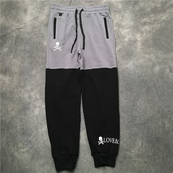 

men's pants high novel 19ss brain skull monster comfortable classic cashmere 4 white casual pants sweatpants # n3, Black