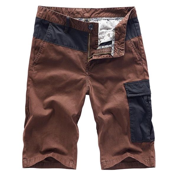 

new summer shorts men clothing contrast color pocket stitching sports mens shorts 97% cotton slim-fit washing men, White;black