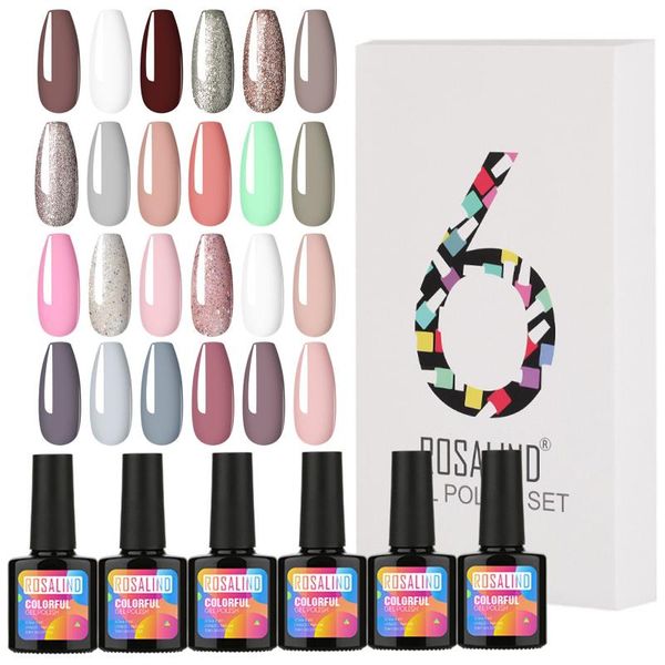 

nail polish 6 colors/pack candy cane gel set glitter burgundy kit fashion box for friend gifts uv led