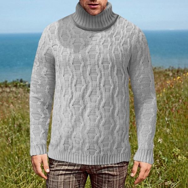 

men's sweaters vintage solid knit turtleneck sweater for men winter warm long sleeve jumper autumn fashion mens casual streetwear, White;black