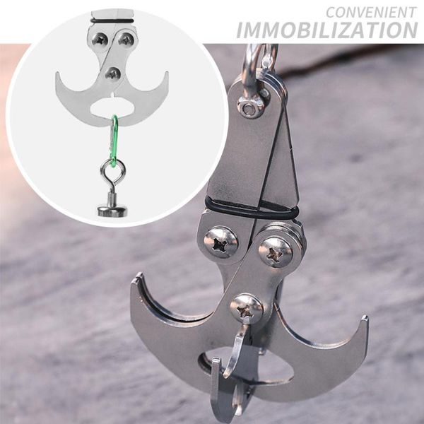 

cords, slings and webbing outdoors climbing grappling hook stainless steel camping survival claw carabiner tool emergency equipment family h