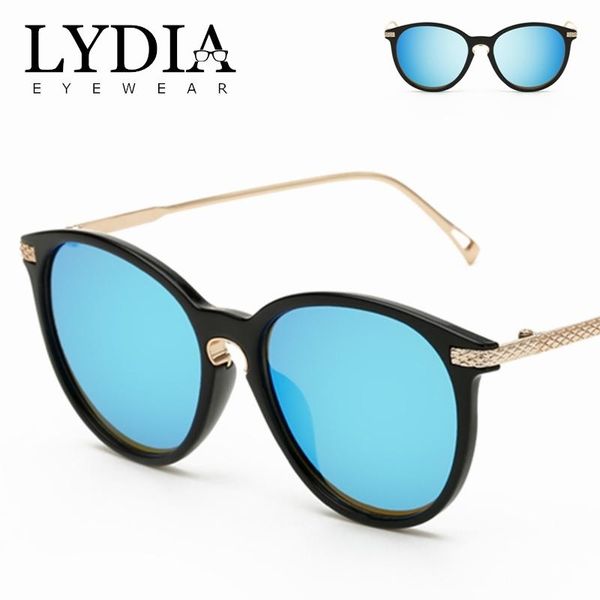 

sunglasses designed round blue mirror men women pink sun glasses metal arms sunglass gafas de sol occhiali da sole l2718cj, White;black