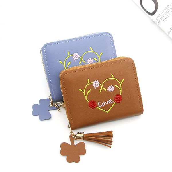 

ladies style short wallet fashion coin purse student pure new bag korean card color vnkxp