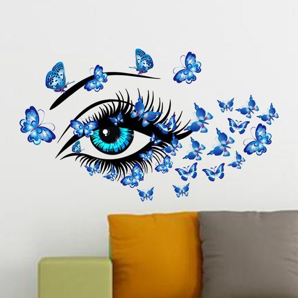 

wall stickers 1pc blue beauty eyes for living room bedroom home decoration decal mural removable pvc art decals