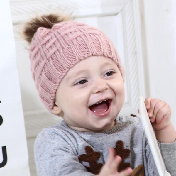 

caps & hats cute toddler kids girl&boy baby infant winter warm crochet knit hat beanie cap, Yellow