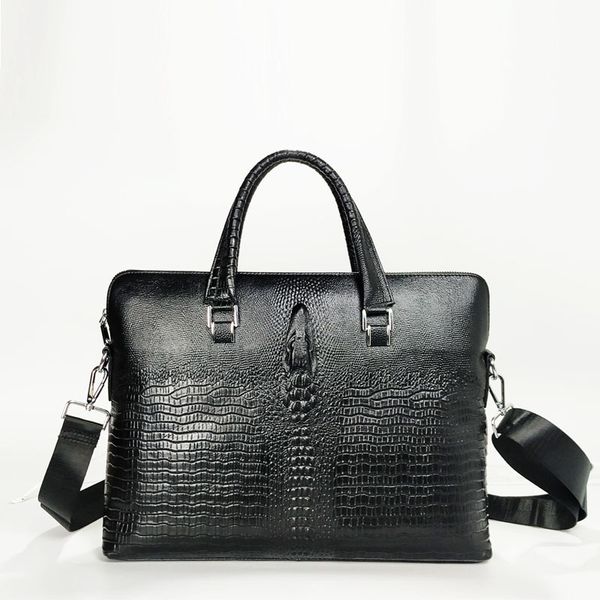 

briefcase men's business leather bag computer handbag one shoulder