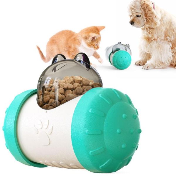 

new 2021 leaking ball pet toy flat bottom cup automatic pet slow feeder therapy ball dog toy slow feeding bowl