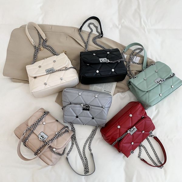 

2021 lingge small fashion tide new cross-border shoulder messenger shangxin bag chain ins red net meggt